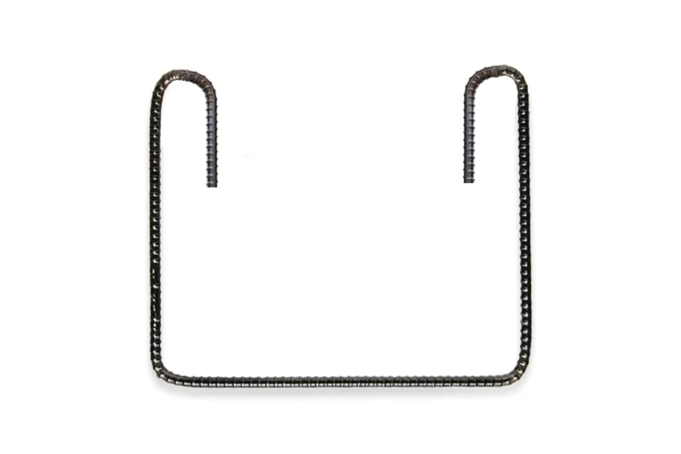 Open rebar crosstie with bent ends